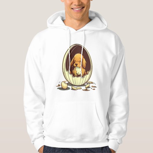 Hond in het ei. hoodie (Voorkant)