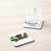 Hond in het groen bier onderzetter (Rechterzijde)