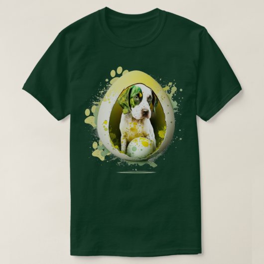 Hond in het Shirt Eieren T (Design voorkant)