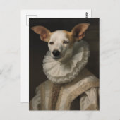 Hond in historische kleding briefkaart (Voorkant / Achterkant)