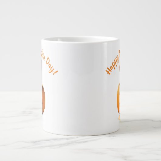 Hond in Jack-o-Lantern Grote Koffiekop (Voorkant)