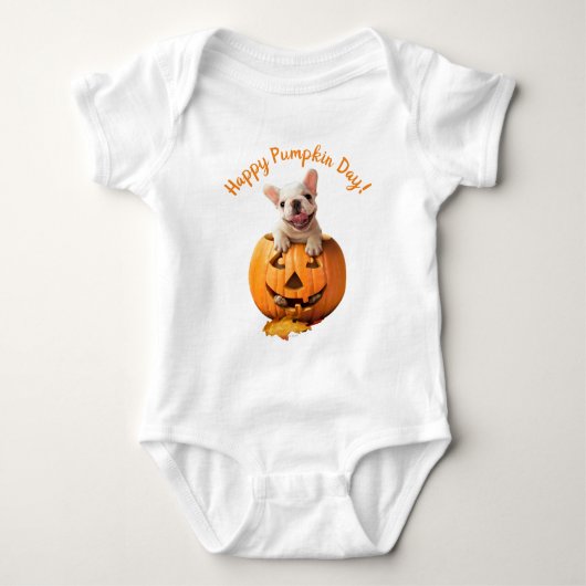 Hond in Jack-o-Lantern Romper (Voorkant)