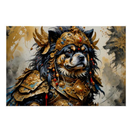 HOND IN KEIZERLIJKE KLEDING 4 PERFECT POSTER