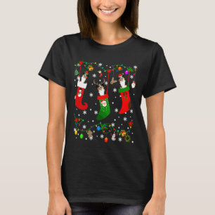 hond in kerstsokken rendierSanta Dog T-shirt