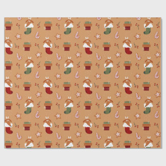 Hond in Kousenbrood Patroon Cadeaupapier