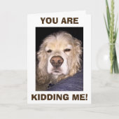 HOND IN ONGELOOF JE BENT WEER JARIG! KAART (Voorkant)