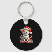 Hond in Pet met boeken - Een volmaakte Christus Sleutelhanger (Voorkant)
