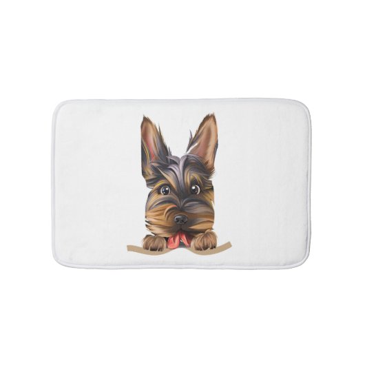 Hond in Pocket Funny Puppy voor Hondenliefhebbers  Badmat (Voorkant)