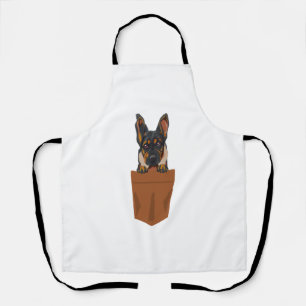 Hond in Pocket Funny Puppy voor Hondenliefhebbers Schort