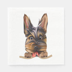 Hond in Pocket Funny Puppy voor Hondenliefhebbers  Servet