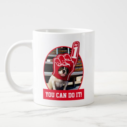 Hond in Schuimhand Grote Koffiekop (Links)