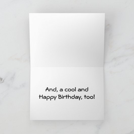 HOND IN SHADES WIST OOK "COOL" YULE/BIRTHDAY, FEESTDAGEN KAART (Binnen)