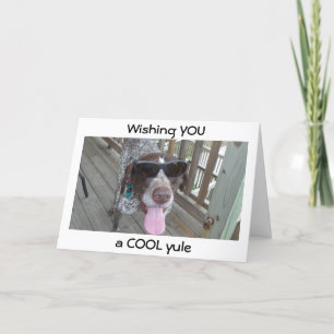 HOND IN SHADES WIST OOK "COOL" YULE/BIRTHDAY, FEESTDAGEN KAART