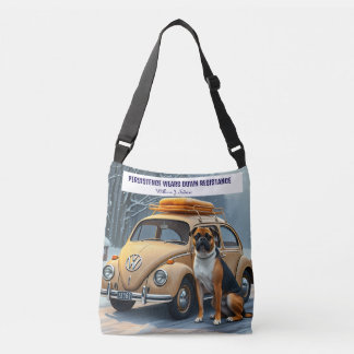 Hond in Sneeuw Brood toast op het Dak Crossbody Tas