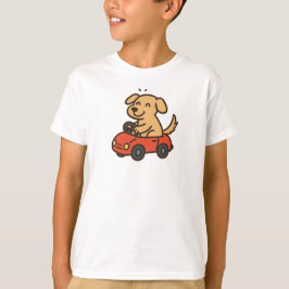 Hond in Speelgoedauto T-shirt