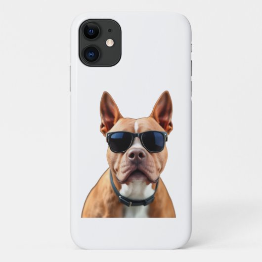 Hond in zonnebril Apple iPhone 11 Hoesje (Achterkant)