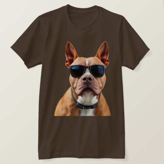 Hond in Zonnebril Bella+Canvas Jersey T-shirt (Design voorkant)