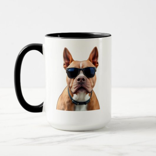 Hond in zonnebril Combo Mok, 15 oz Mok (Links)