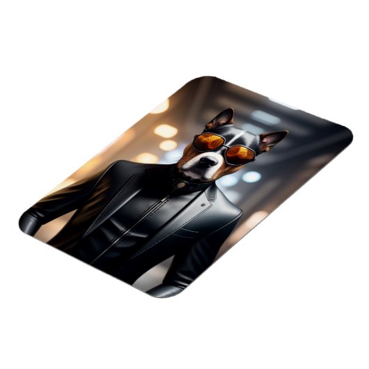 Hond in zonnebril magneet (Linkerzijde)