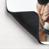 Hond in zonnebril Mousepad Muismat (Hoek)
