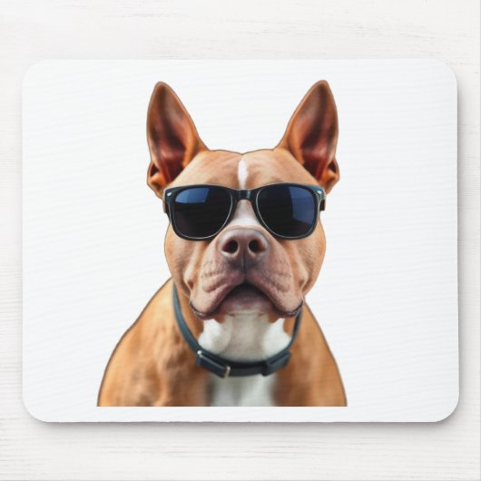 Hond in zonnebril Mousepad Muismat (Voorkant)