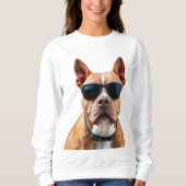 Hond in zonnebril Vrouwen Sweatshirt (Voorkant)