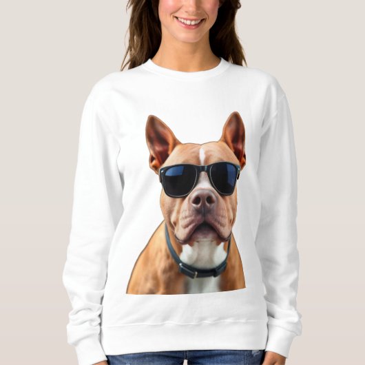 Hond in zonnebril Vrouwen Sweatshirt (Voorkant)