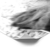 Hond in zwart-wit poster (Hoek)