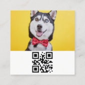 Hond Influencer aangepaste foto, huisdier Vierkante Visitekaartje (Achterkant)