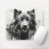 Hond Inkt Schildering Muismat (Met muis)