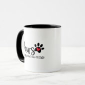 Hond Inspirerende Quote over Liefde Mok (Voorkant links)