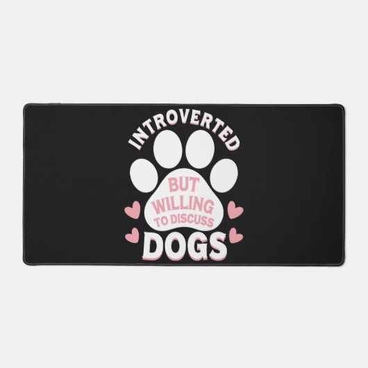 Hond Introvert Maar Bereid Om Over Honden Te Prate Bureaumat (Voorkant)