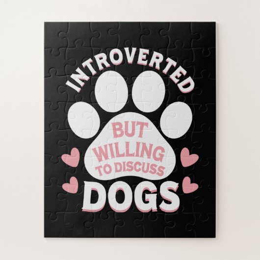 Hond Introvert Maar Bereid om over Honden te Prate Legpuzzel (Verticaal)