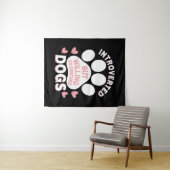 Hond Introvert Maar Bereid om over Honden te Prate Wandkleed (In Situ (horizontaal))