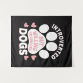 Hond Introvert Maar Bereid om over Honden te Prate Wandkleed (Voorkant (horizontaal))