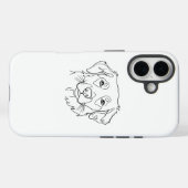 Hond iPhone 16 Hoesje - Modern Minimalistisch Ontw (Achterkant (horizontaal))