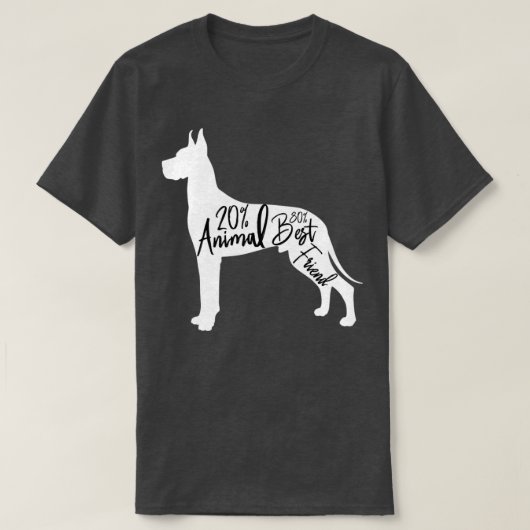 hond is 20 dier 80 vriend1 t-shirt (Design voorkant)