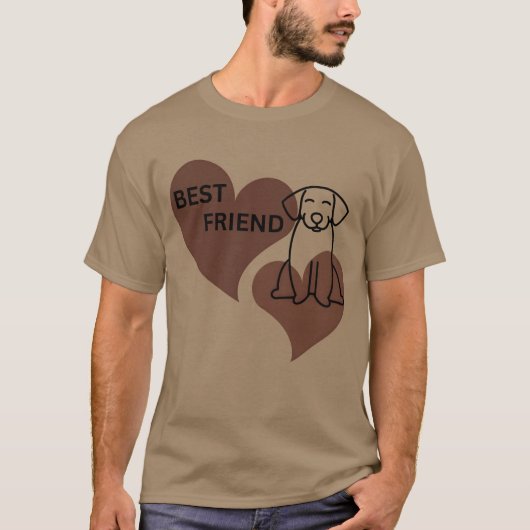 Hond is beste vriend cadeau t-shirt (Voorkant)