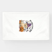 Hond Is Boo Halloween Heks Puppy Pompoen_1 Spandoek (Horizontaal)