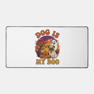 Hond Is Boo Halloween Pug Geest Pompoenen_1 Bureaumat