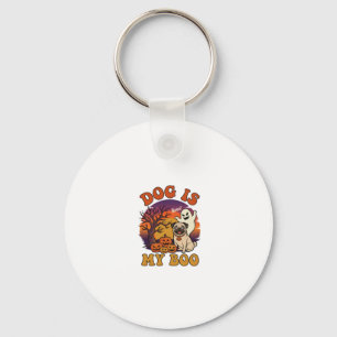 Hond is Boo Halloween Pug Geest Pompoenen_1 Sleutelhanger