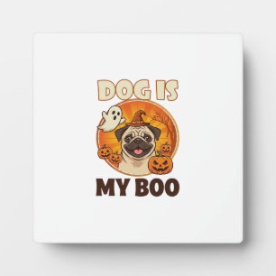 Hond Is Boo Pug Halloween Geest Pompoen Fotoplaat