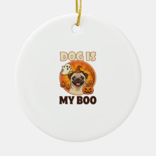 Hond Is Boo Pug Halloween Geest Pompoen Keramisch Ornament