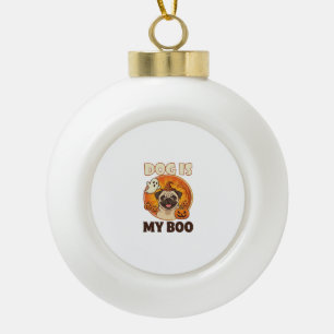 Hond Is Boo Pug Halloween Geest Pompoen Keramische Bal Ornament