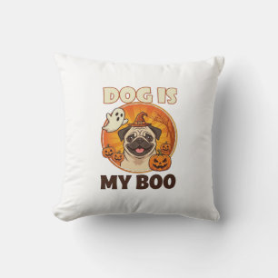 Hond Is Boo Pug Halloween Geest Pompoen Kussen