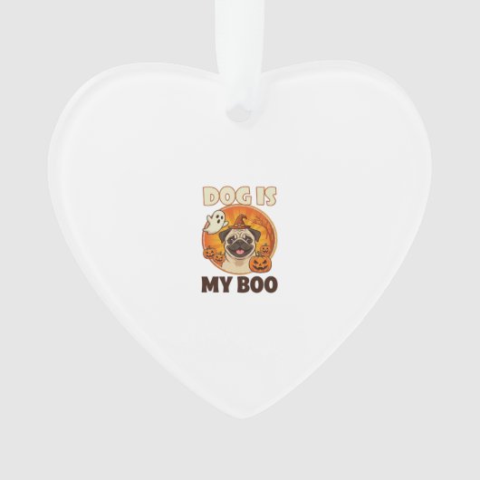 Hond Is Boo Pug Halloween Geest Pompoen Ornament (voorkant)