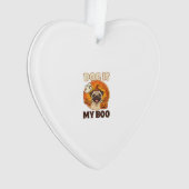Hond Is Boo Pug Halloween Geest Pompoen Ornament (voorkant)
