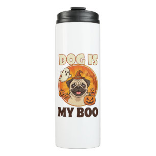 Hond Is Boo Pug Halloween Geest Pompoen Thermosbeker
