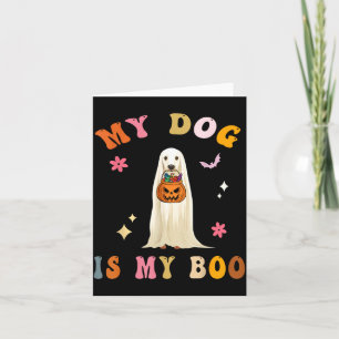Hond Is Boo_ Schattig Groovy Griezelig Halloween H Kaart