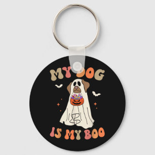 Hond Is Boo Spook Halloween Hond Liefhebber Groovy Sleutelhanger